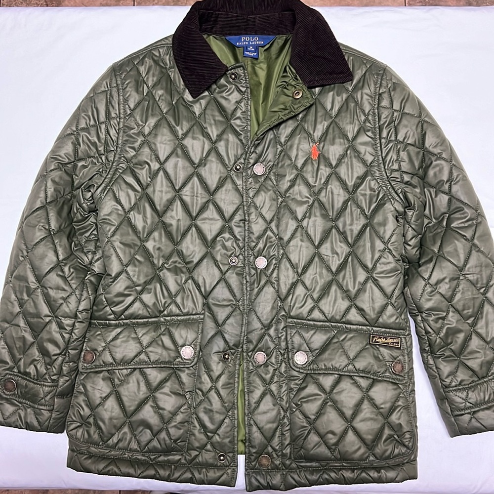 Green Ralph Lauren Polo puffer jacket.